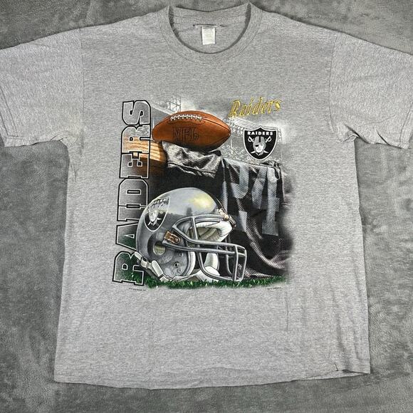 VINTAGE 1999 Oakland Raiders Men's L Shirt CSA Graphic Logo Y2K Retro NFL‎ - Picture 1 of 6
